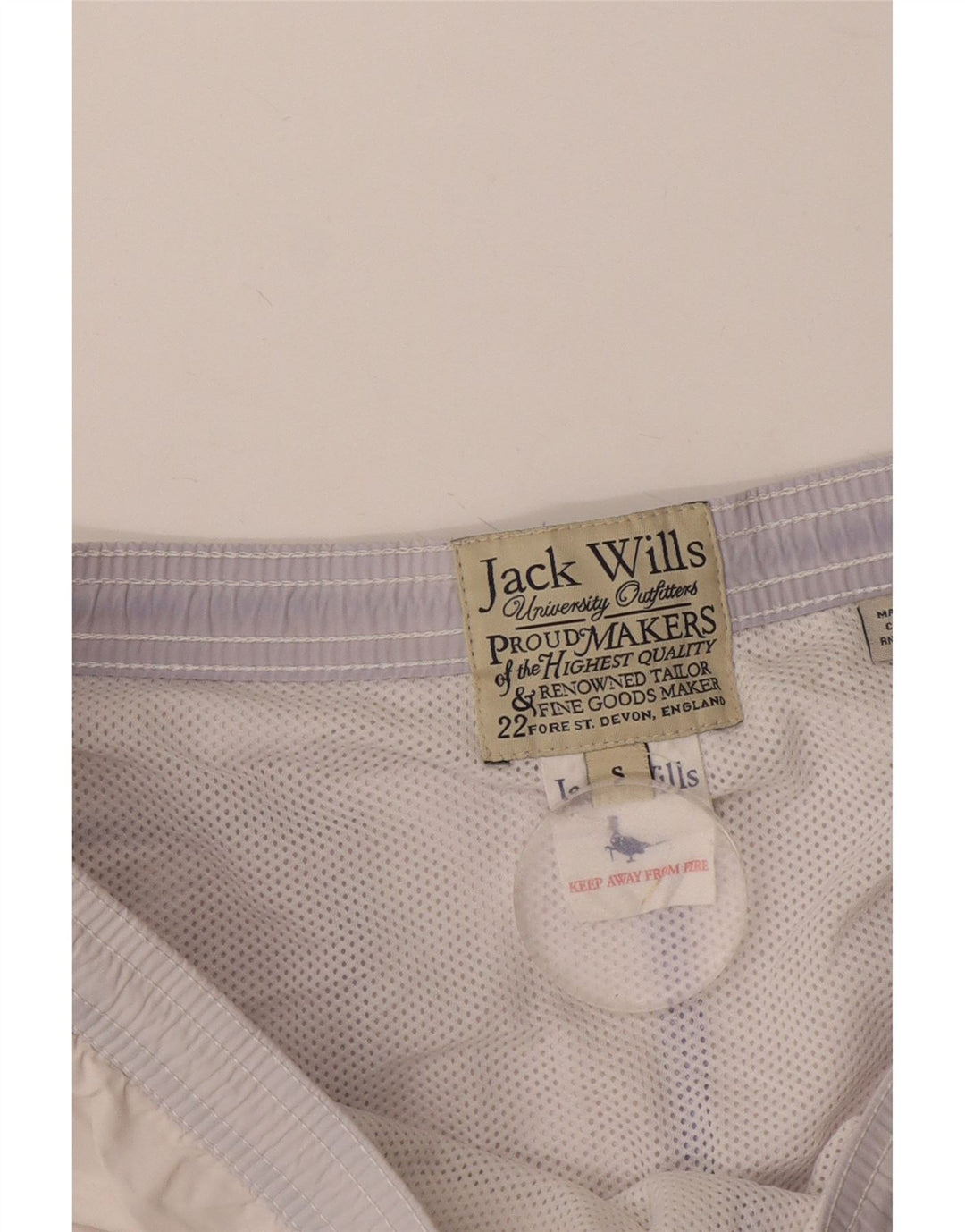 Jack Wills Herren-Badeshorts mit Grafik, Größe S, aus blauer Baumwolle