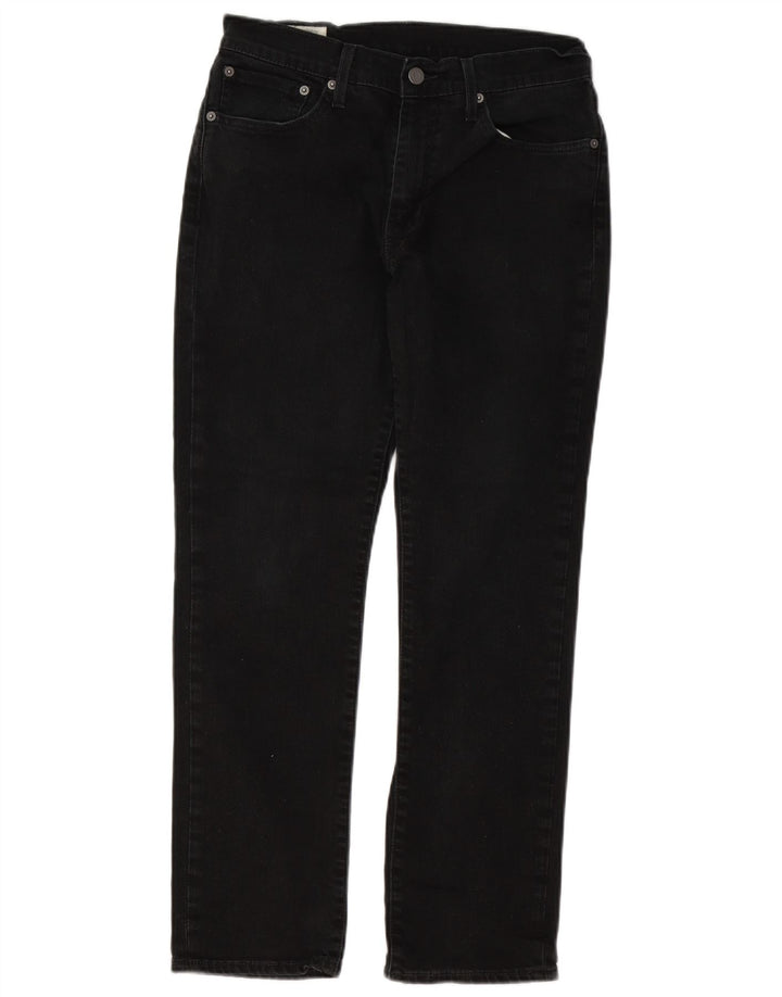 Levi's Herren Straight Jeans W31 L28 Schwarze Baumwolle