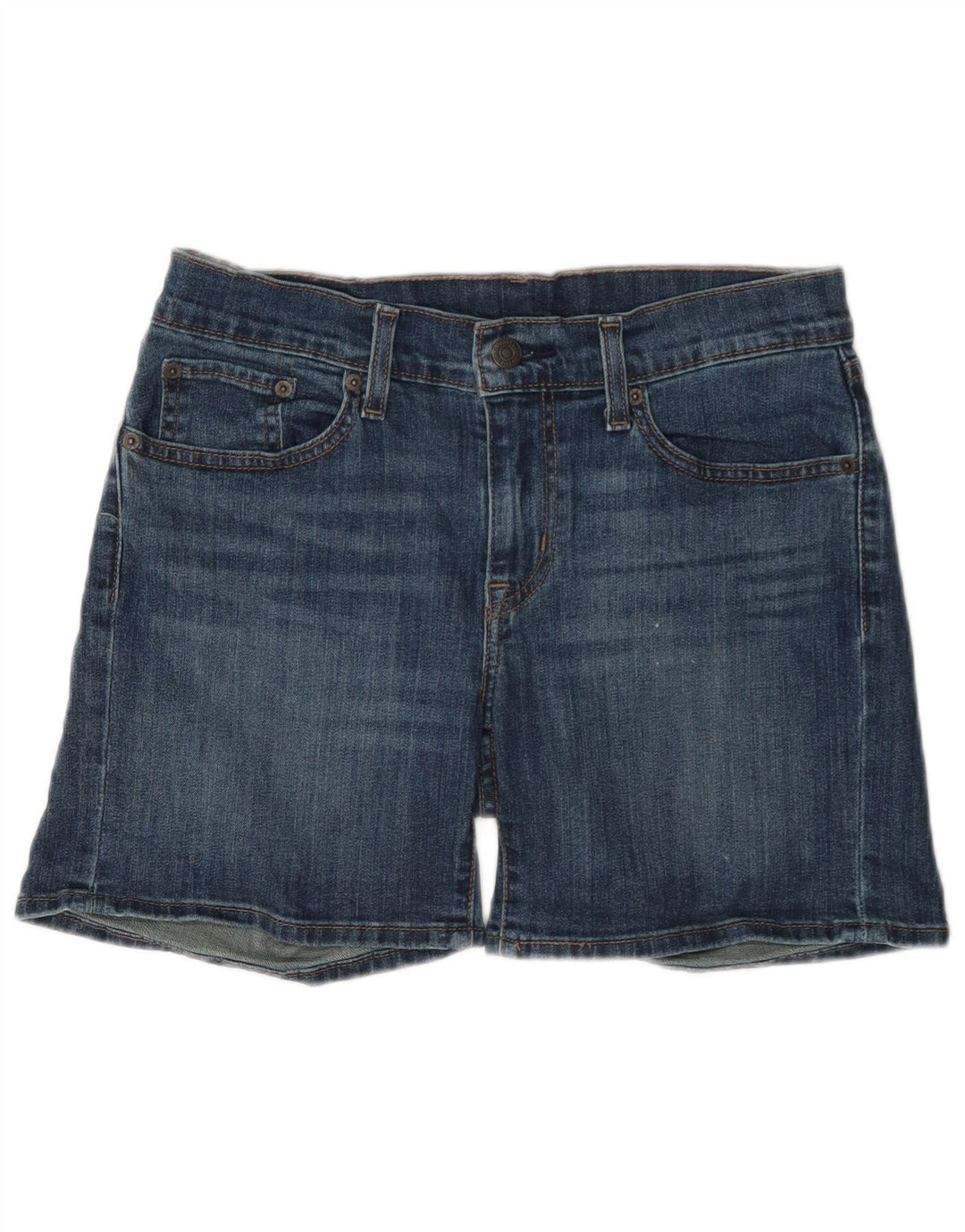 Levi's Damen Jeansshorts W28 mittelblaue Baumwolle