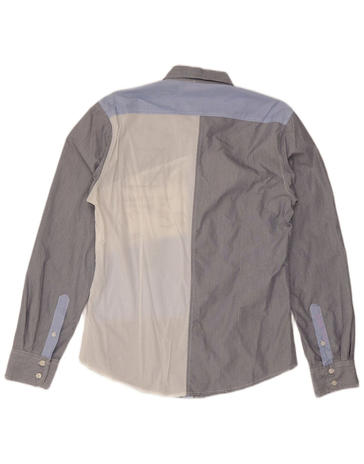 Desigual Herren Grafik-Slim-Fit-Hemd, mittelgroß, mehrfarbig, Farbblock