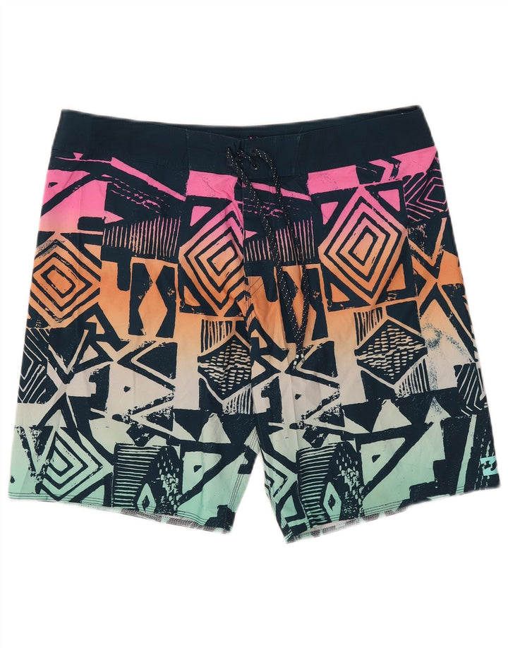 Billabong Herren-Badeshorts, groß, mehrfarbig, geometrisch, Polyester