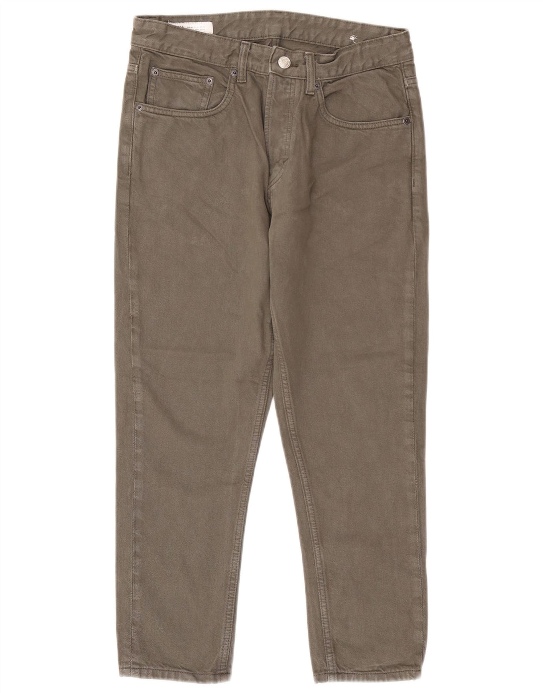 Zara Herren-Cropped-Jeans, EU 40, Mittel, W31, L26, Grau