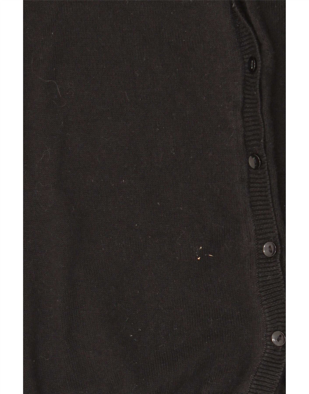 Zara Damen-Cardigan-Pullover UK 12 Mittelschwarze Baumwolle