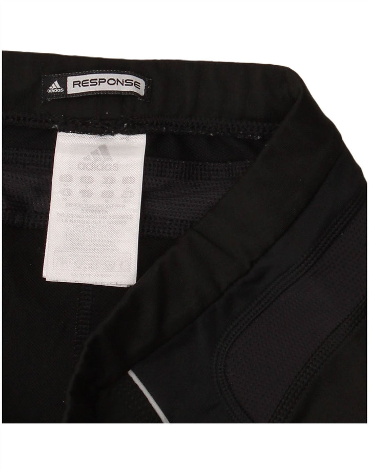 Adidas Damen Capri-Leggings UK 10 Small Schwarz Polyester