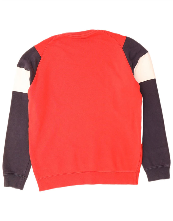 Champion Herren-Sweatshirt mit Grafik, Größe S, Rot, Colourblock-Baumwolle