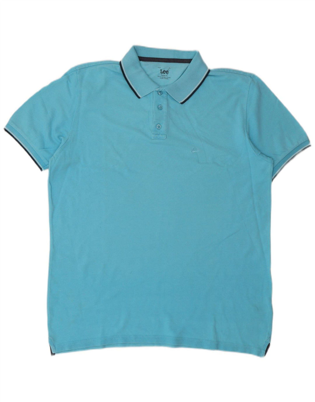 Lee Herren-Poloshirt mit normaler Passform, große blaue Baumwolle