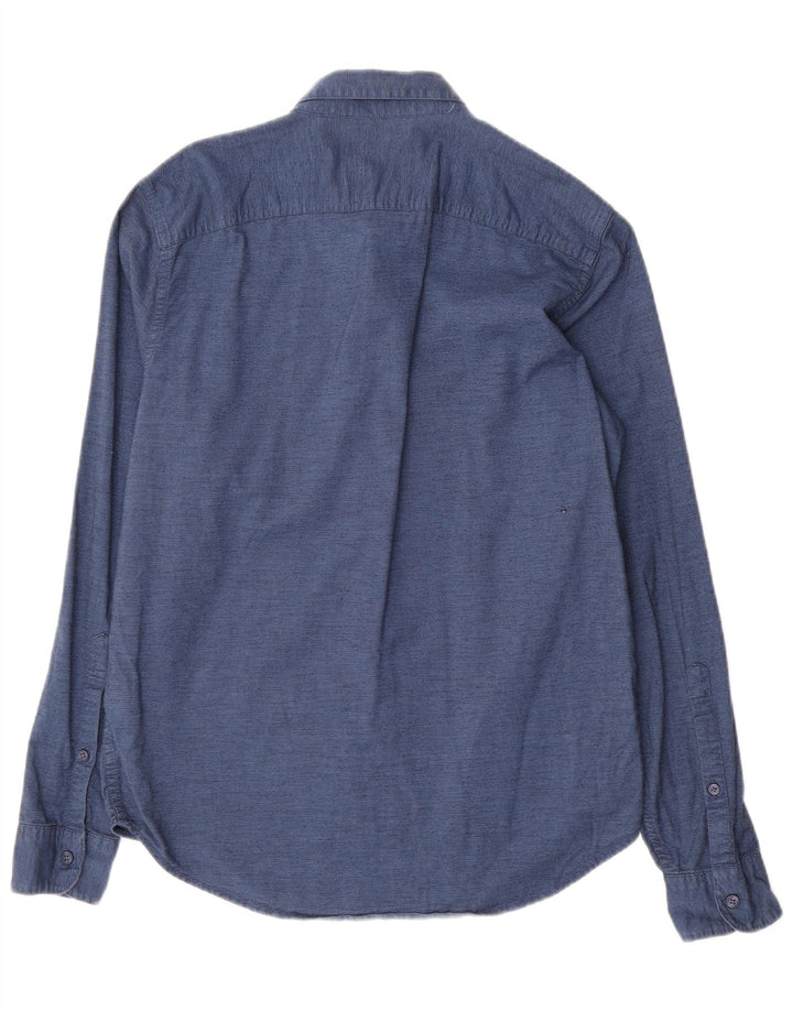 Hollister Herren-Slim-Fit-Hemd aus Baumwolle in mittlerem Marineblau