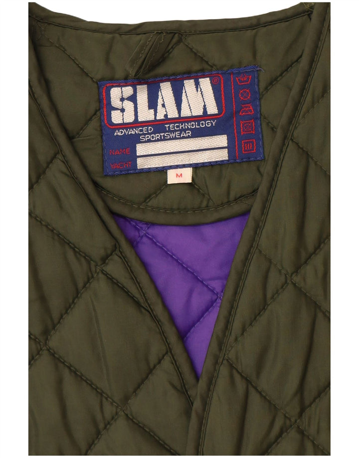 SLAM Herren Steppweste UK 38 Medium Khaki Nylon