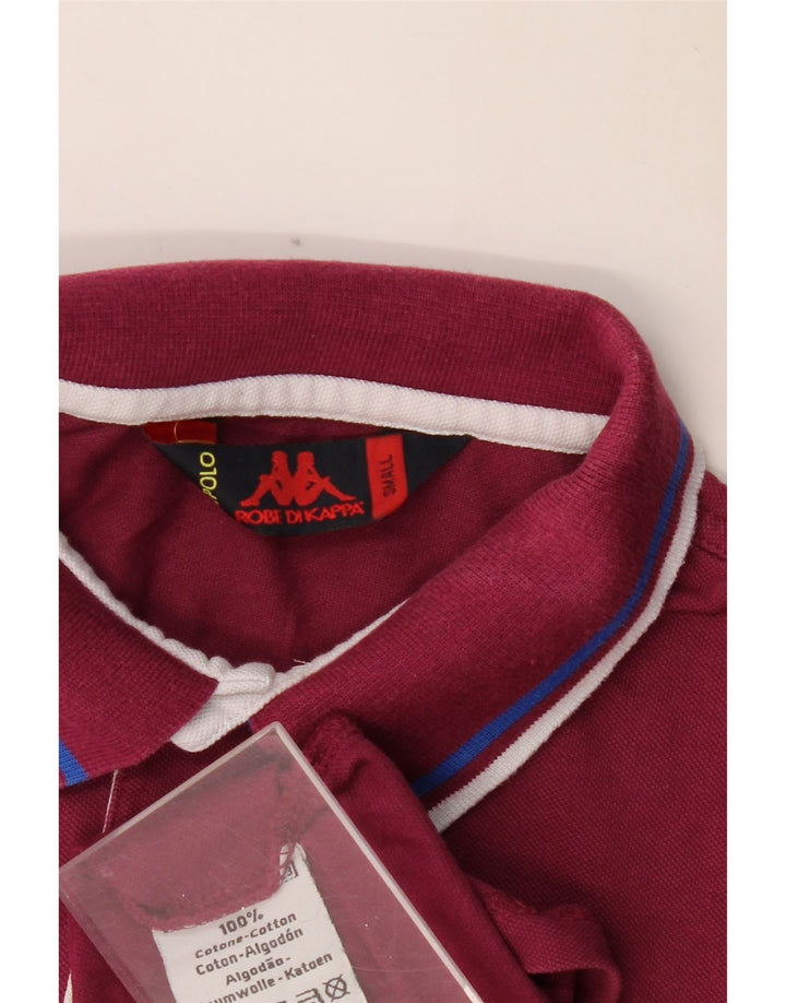 KAPPA Herren Poloshirt Kleine Burgunderrote Baumwolle