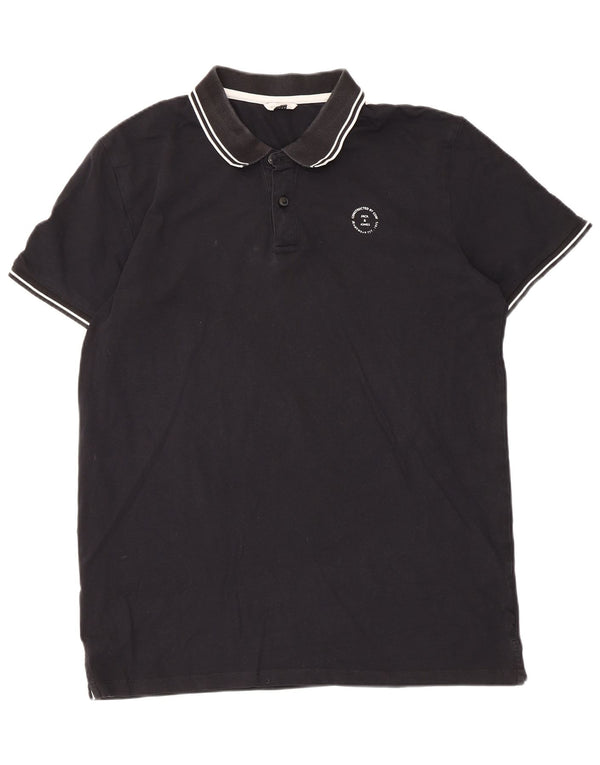 Jack & Jones Herren Poloshirt XL Schwarz gestreift