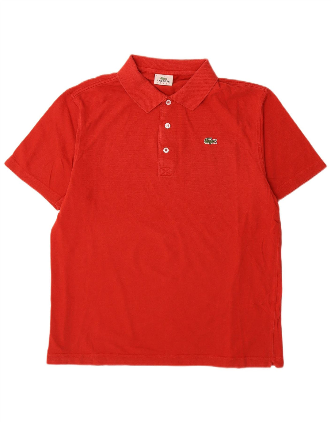Lacoste Herren-Poloshirt, Größe 5, große rote Baumwolle