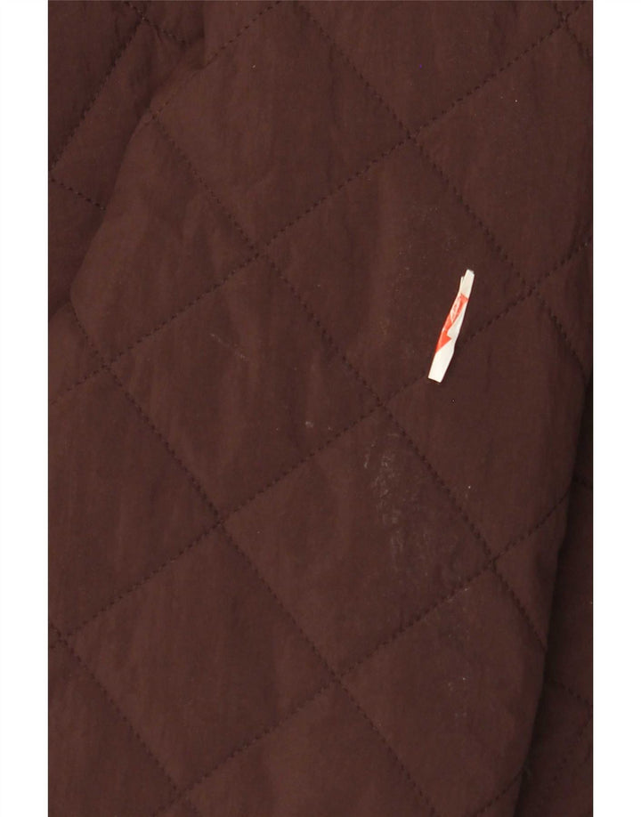 Massimo Dutti Damen Übergroße Steppjacke UK 10 Small Braun Polyester