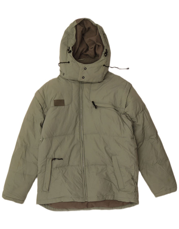 Fila Herren-Jacke mit Kapuze, gepolstert, UK 36, Größe S, grün, Polyester