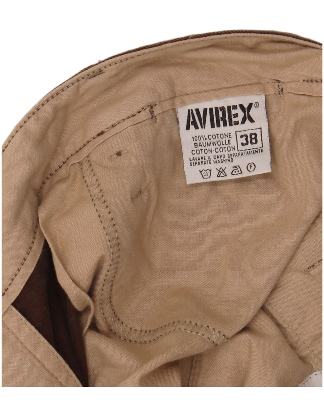 AVIREX Gerade Freizeithose für Herren, W38, L32, braune Baumwolle