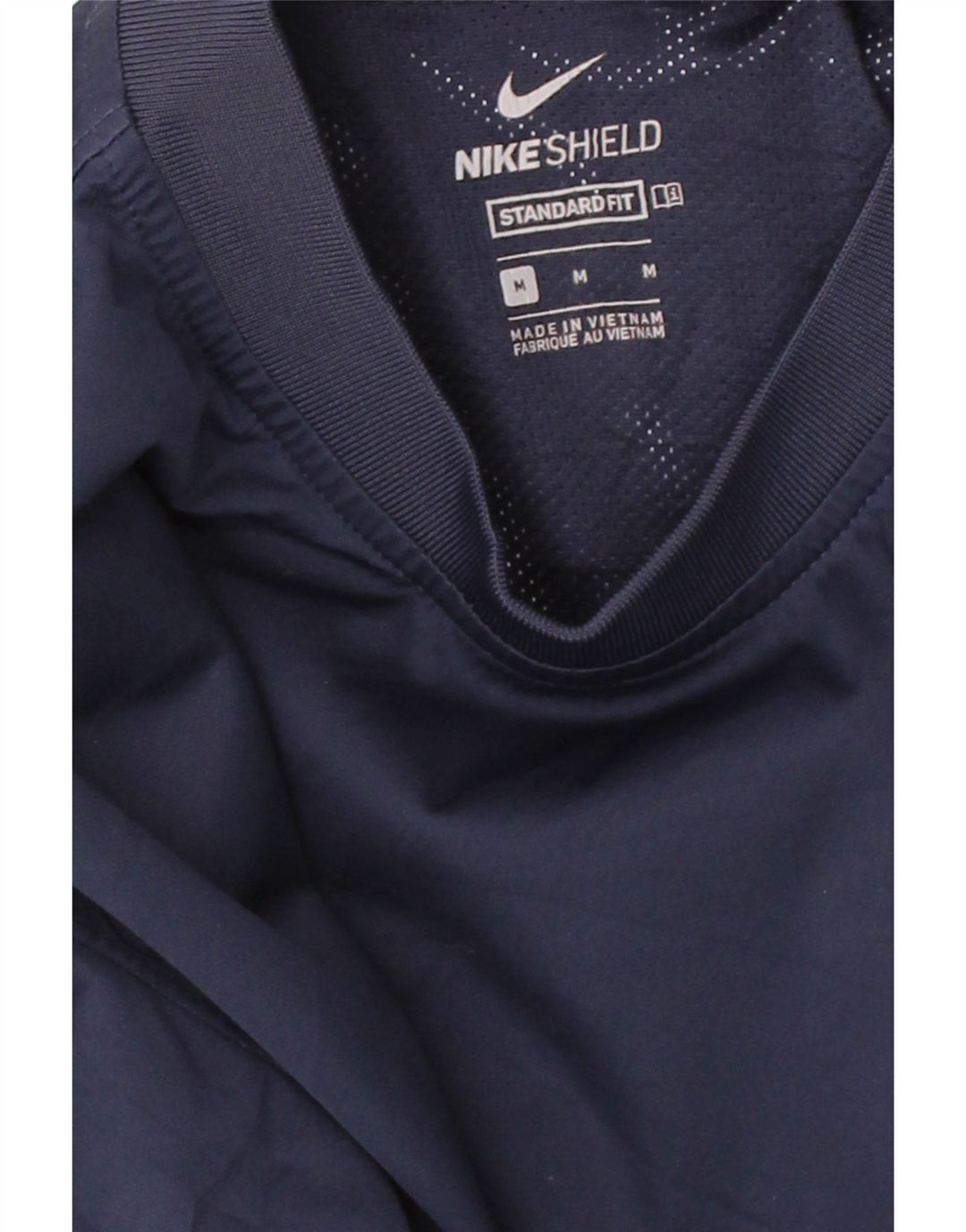 NIKE Mens Standard Fit Sweatshirt Jumper Medium Navy Blue Colourblock Vintage Nike and Second-Hand Nike from Messina Hembry 