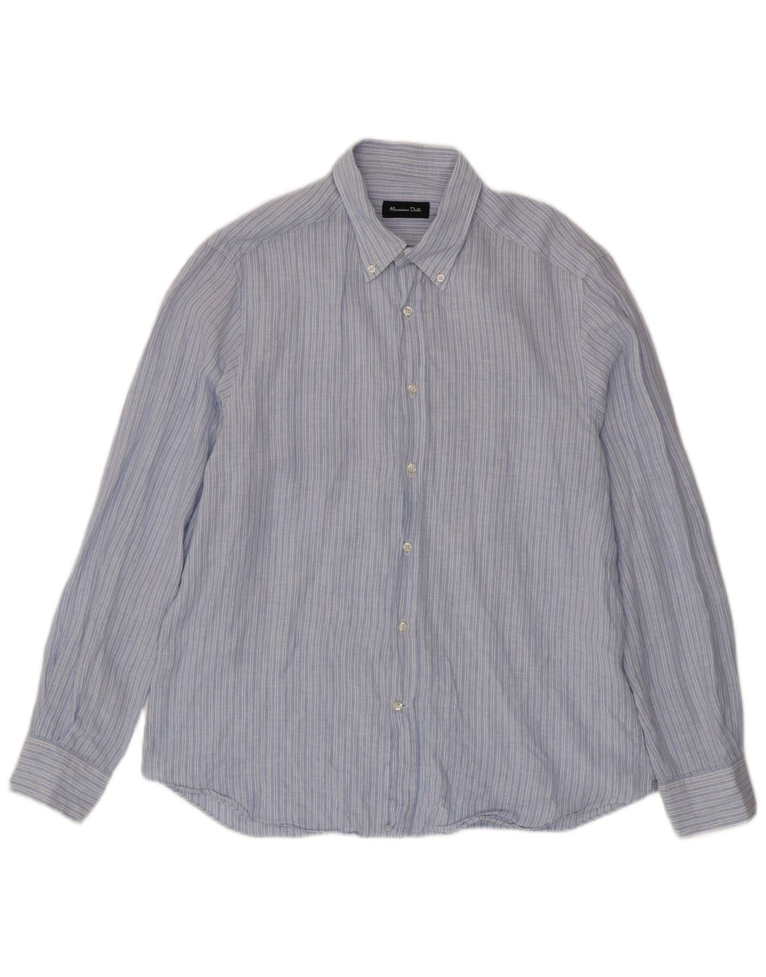 Massimo Dutti Herrenhemd XL Blauer Nadelstreifen