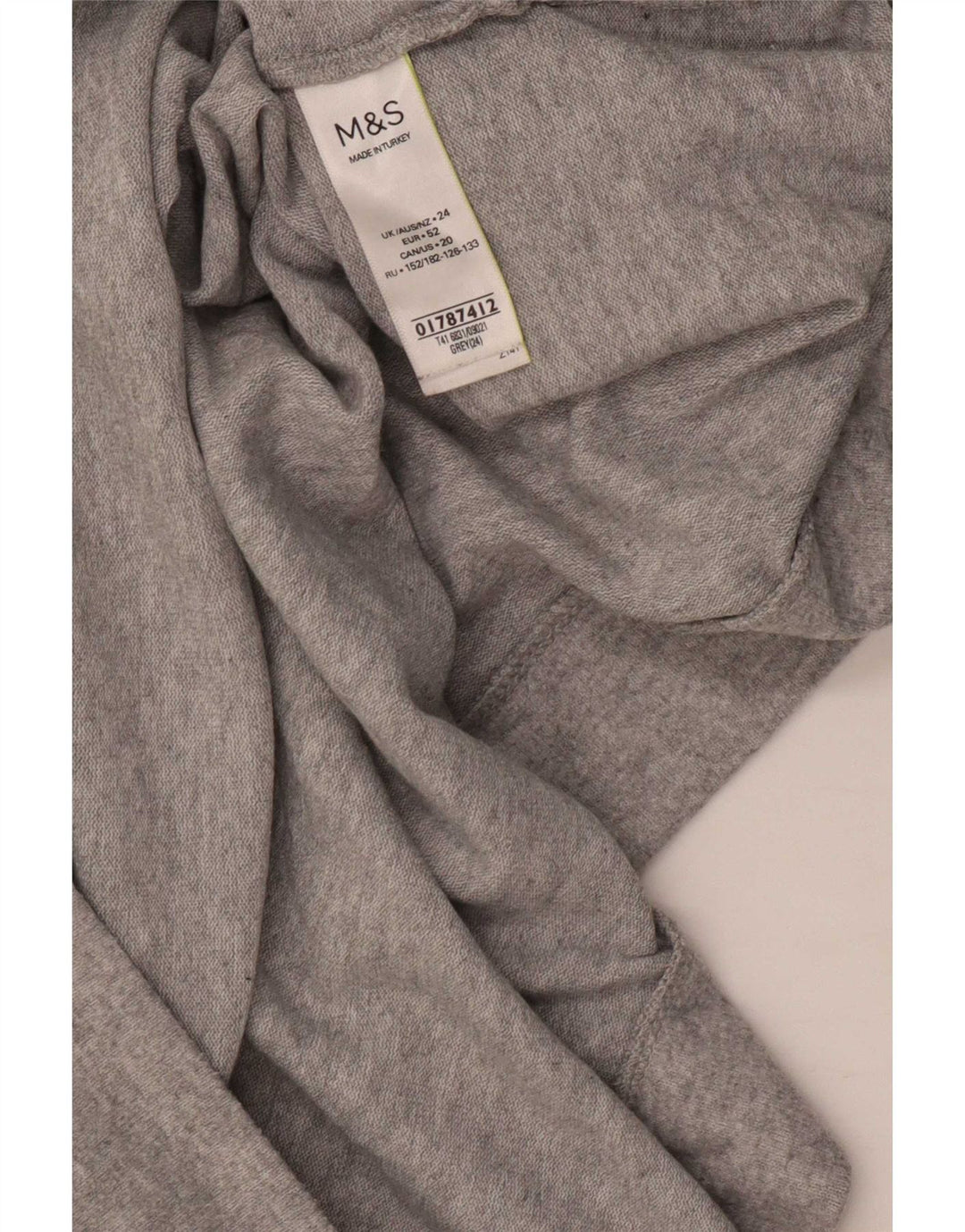 Marks & Spencer Damen-Pullover mit Rollkragen, UK 24 4XL, Grau, Polyester