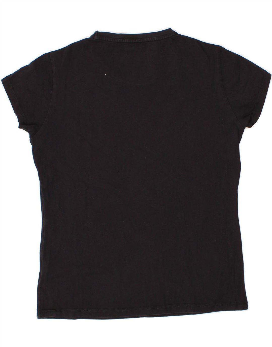 ASICS Womens T-Shirt Top UK 14 Medium Black Cotton Vintage Asics and Second-Hand Asics from Messina Hembry 