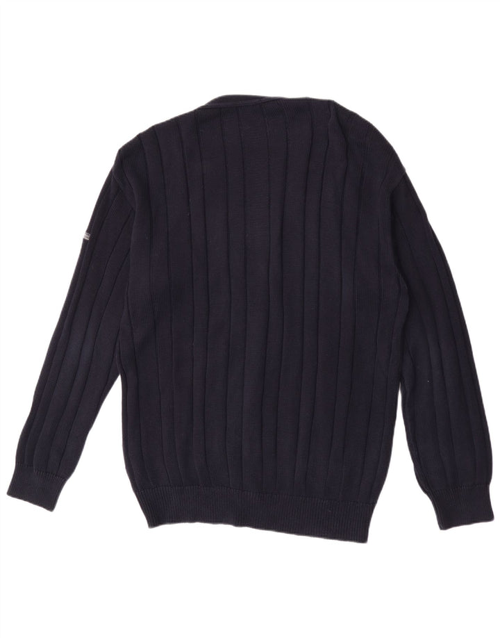 Sergio Tacchini Herren-Strickjacke aus mittelblauer Baumwolle