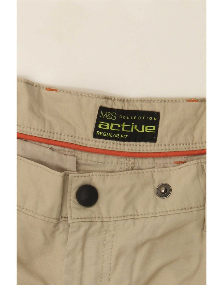 Marks & Spencer Herren-Cargoshorts mit normaler Passform, W40, XL, Beige