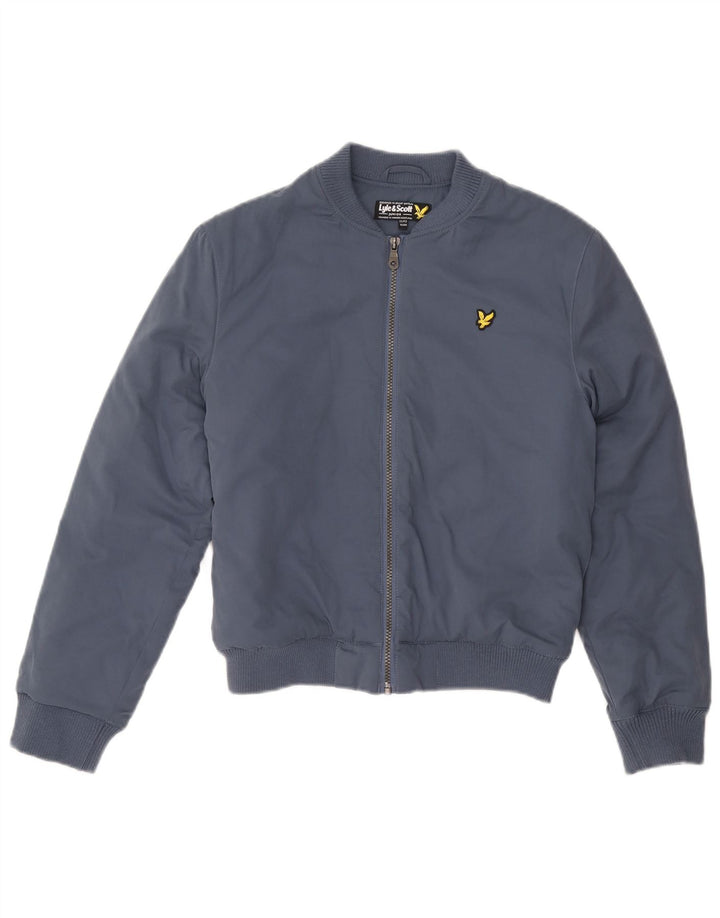 LYLE & SCOTT Bomberjacke für Jungen, 12–13 Jahre, blaues Polyester
