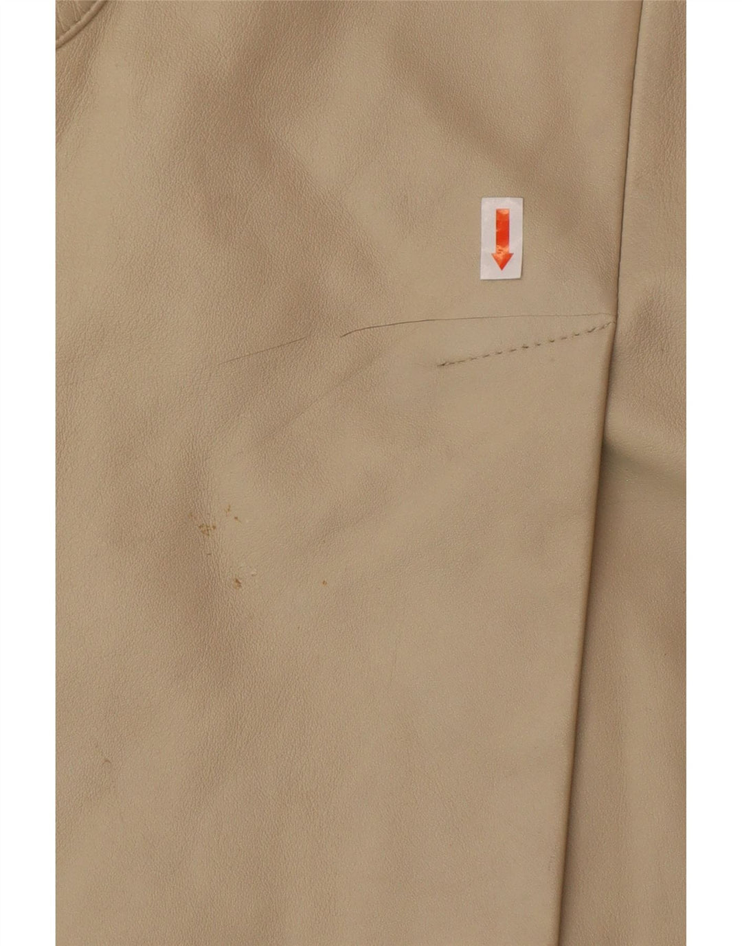 OLLY & CO Damen Ledermantel UK 10 Small Beige Leder