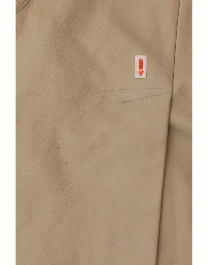 OLLY & CO Damen Ledermantel UK 10 Small Beige Leder