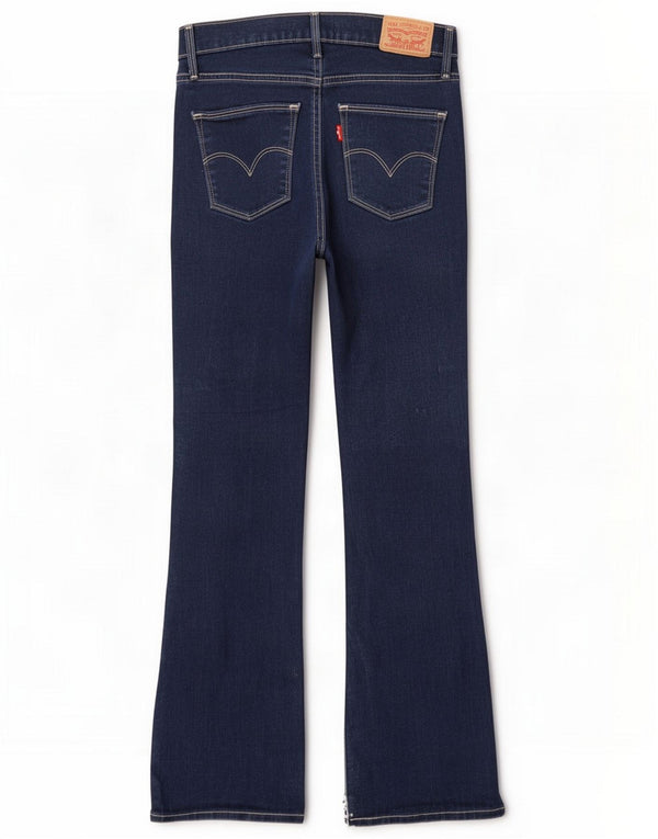 Levi's Slim Fit Bootcut-Jeans für Damen W27 L29 Marineblaue Baumwolle