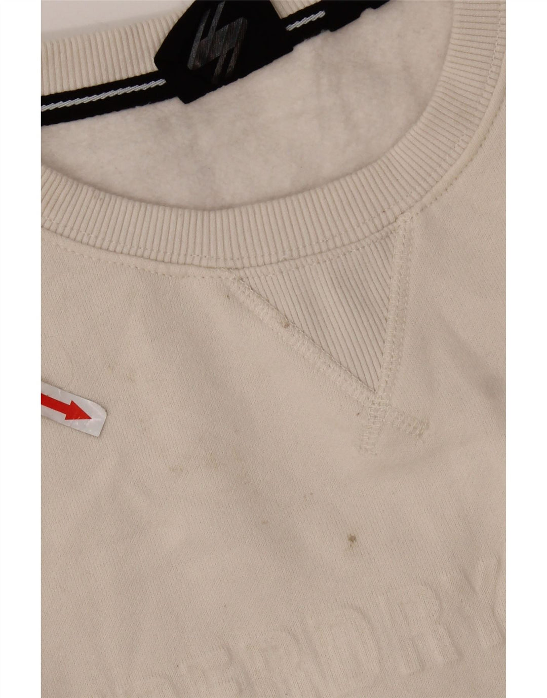 Superdry Herren Grafik-Sweatshirt-Pullover aus mittelweißer Baumwolle