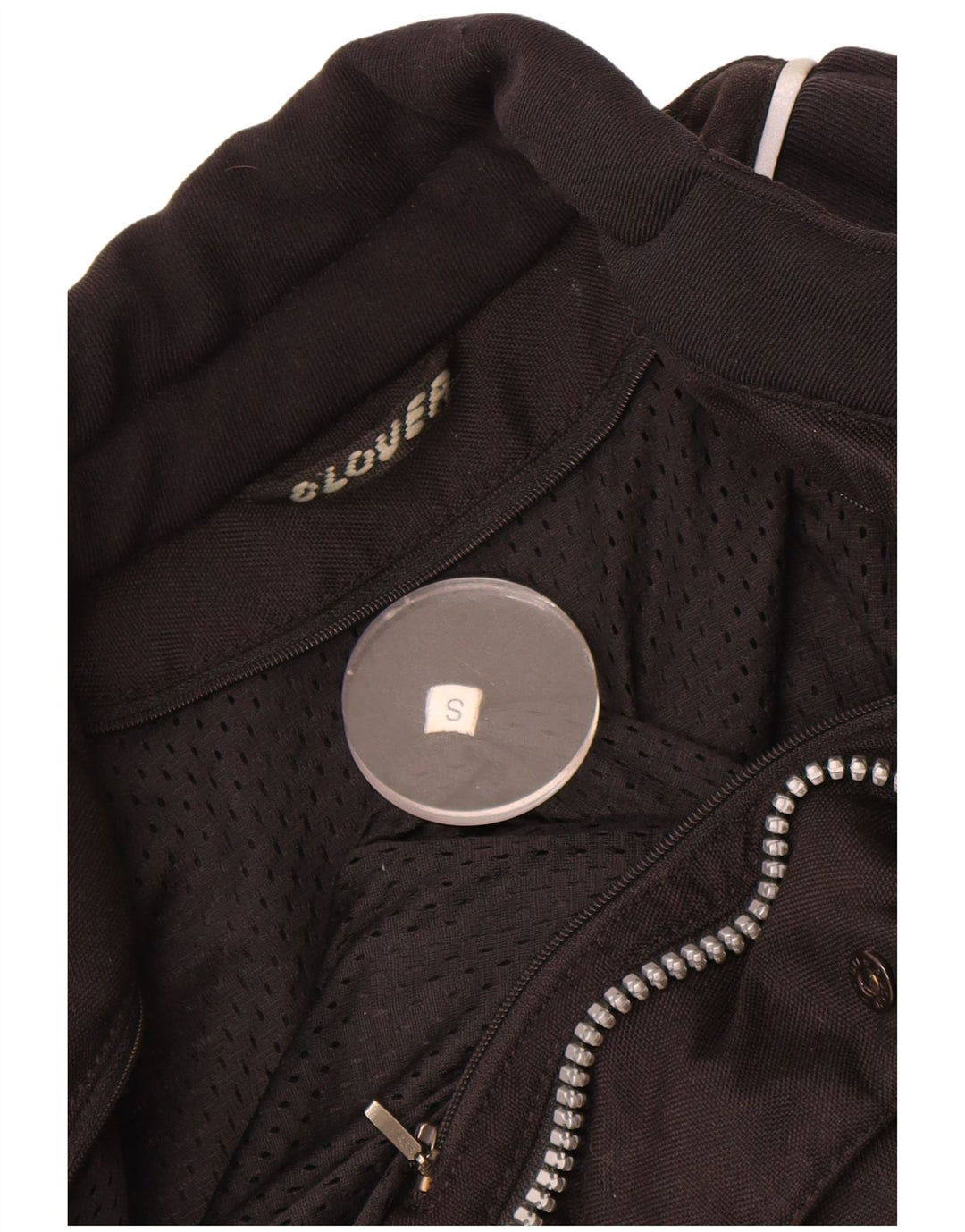 CLOVER Mens Graphic Racer Jacket UK 36 Small Black