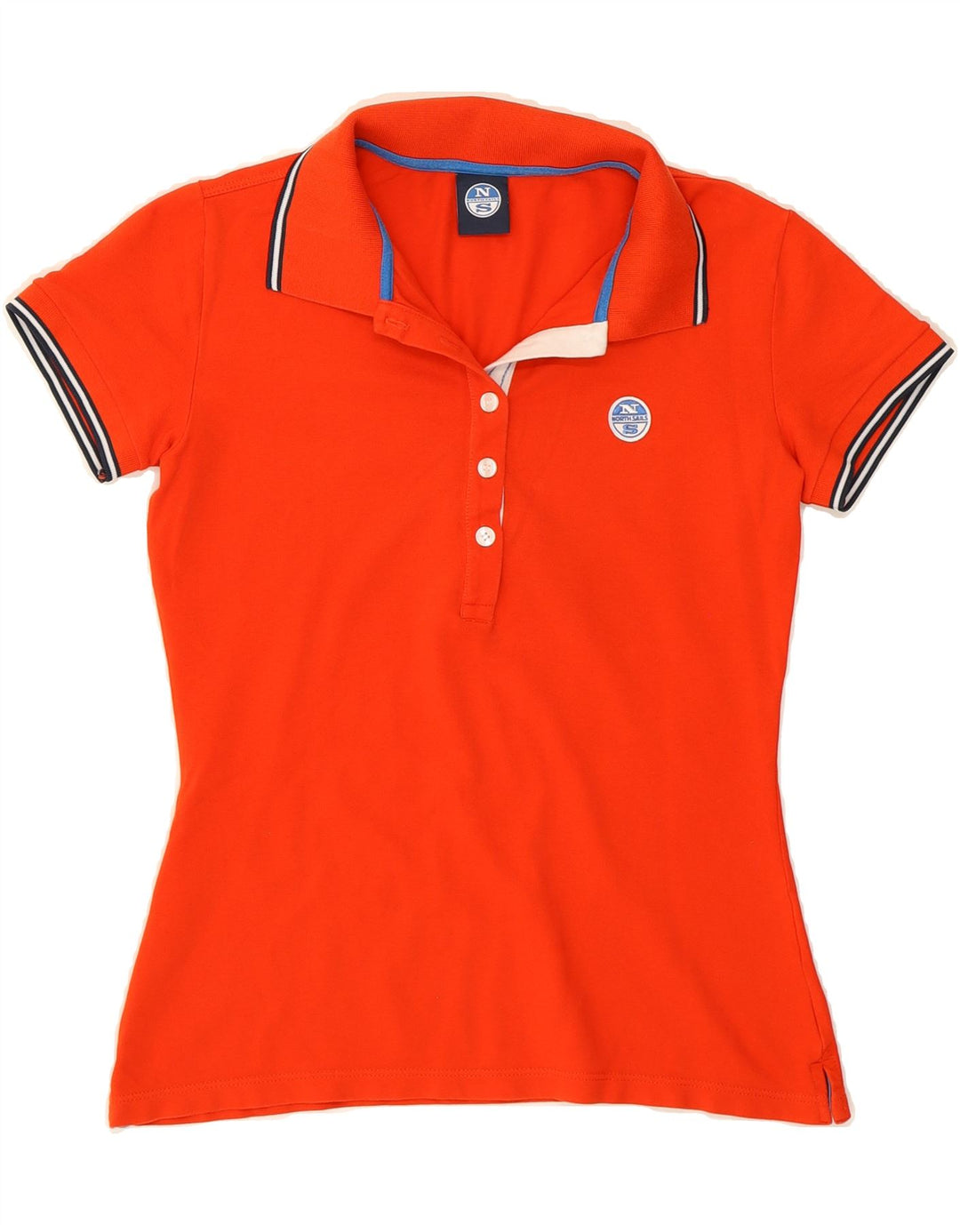 NORTH SAILS Womens Polo Shirt UK 10 Small Orange Vintage North Sails and Second-Hand North Sails from Messina Hembry 