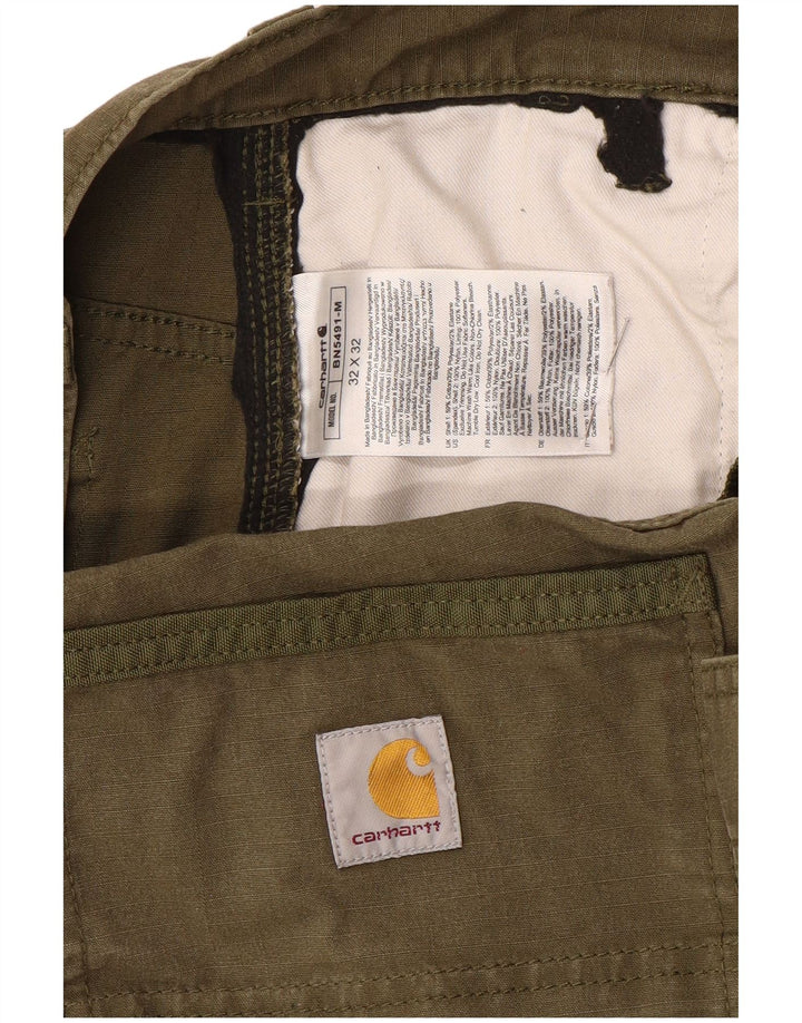 Carhartt Herren Relaxed Fit Cargohose W32 L32 Khaki Baumwolle