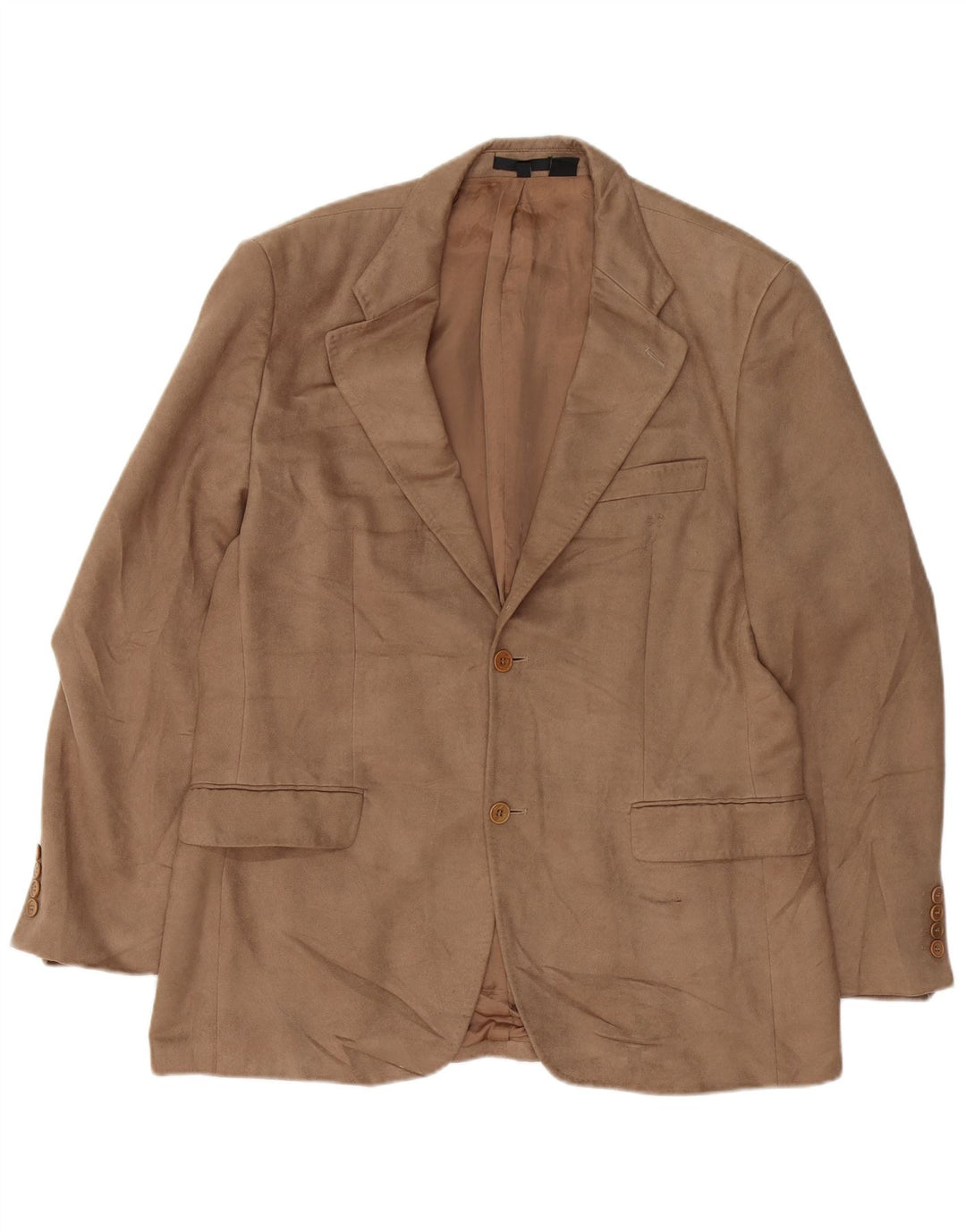 Zara Herren 2-Knopf-Blazerjacke EU 54 XL Beige Polyester