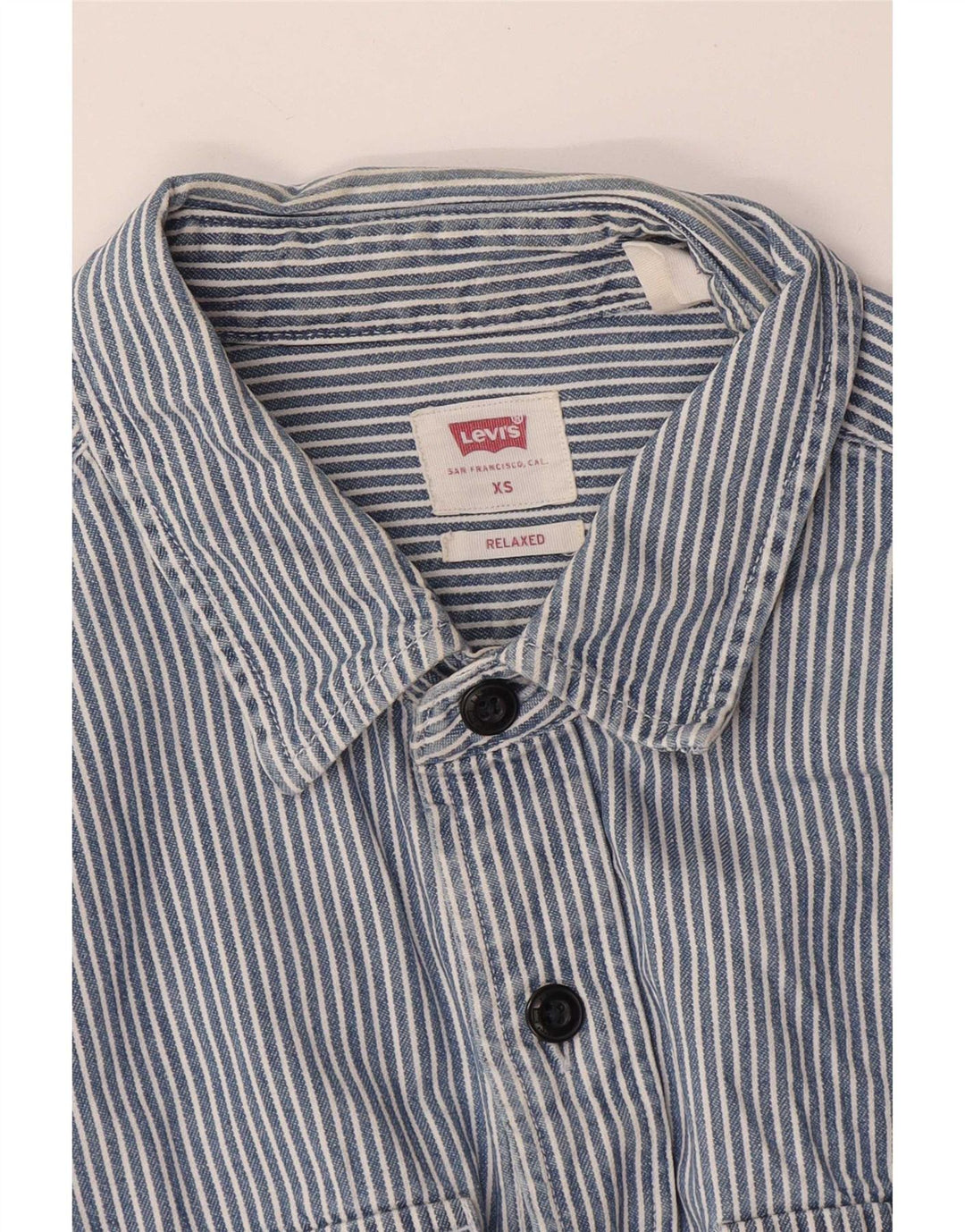 Levi's Herren Relaxed Fit Hemd XS Blauer Nadelstreifen