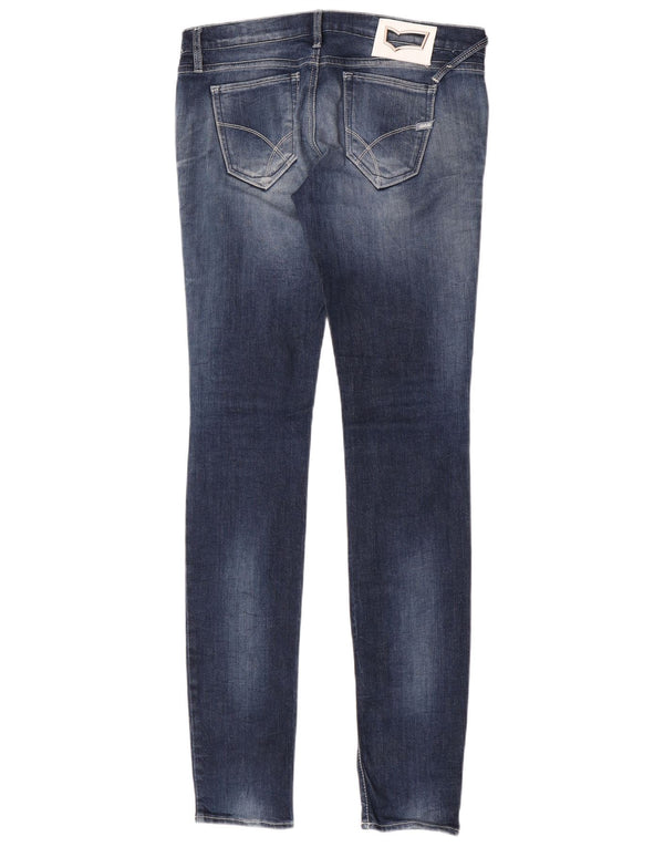 Gas Damen Skinny Jeans W30 L34 Marineblaue Baumwolle