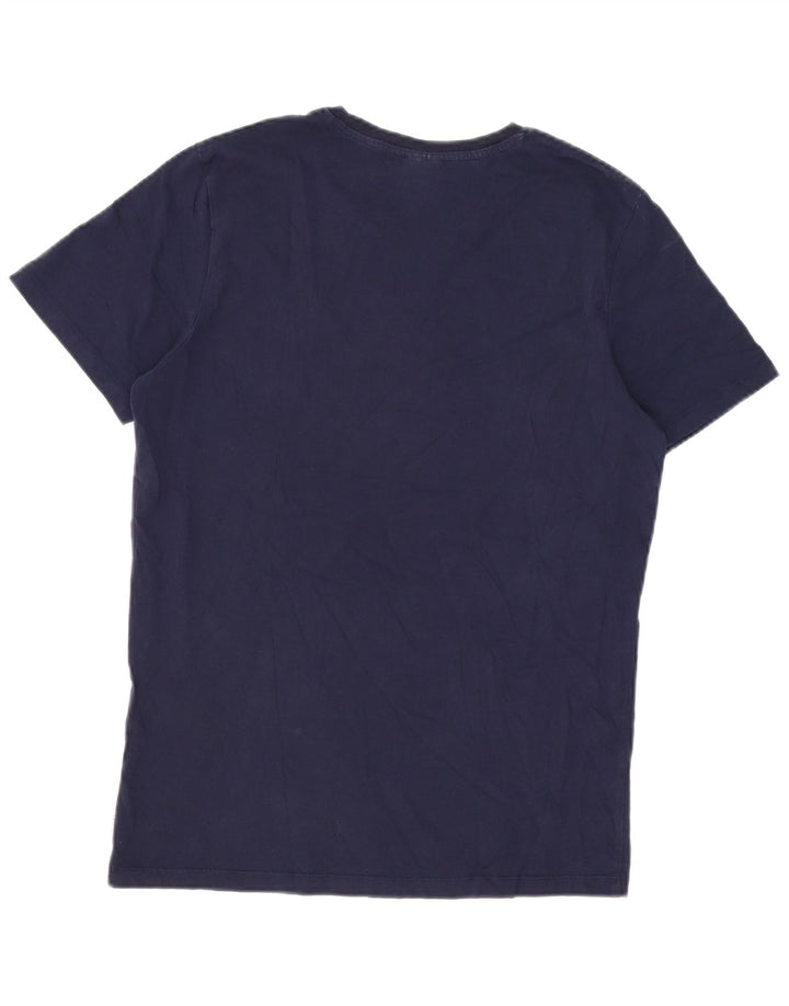 Jack & Jones Herren-T-Shirt-Oberteil aus Baumwolle in mittlerem Marineblau