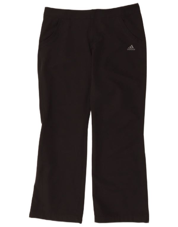 Adidas Damen Freizeithose mit weitem Bein, UK 14, Größe L W34 L31, Schwarz, Polyester