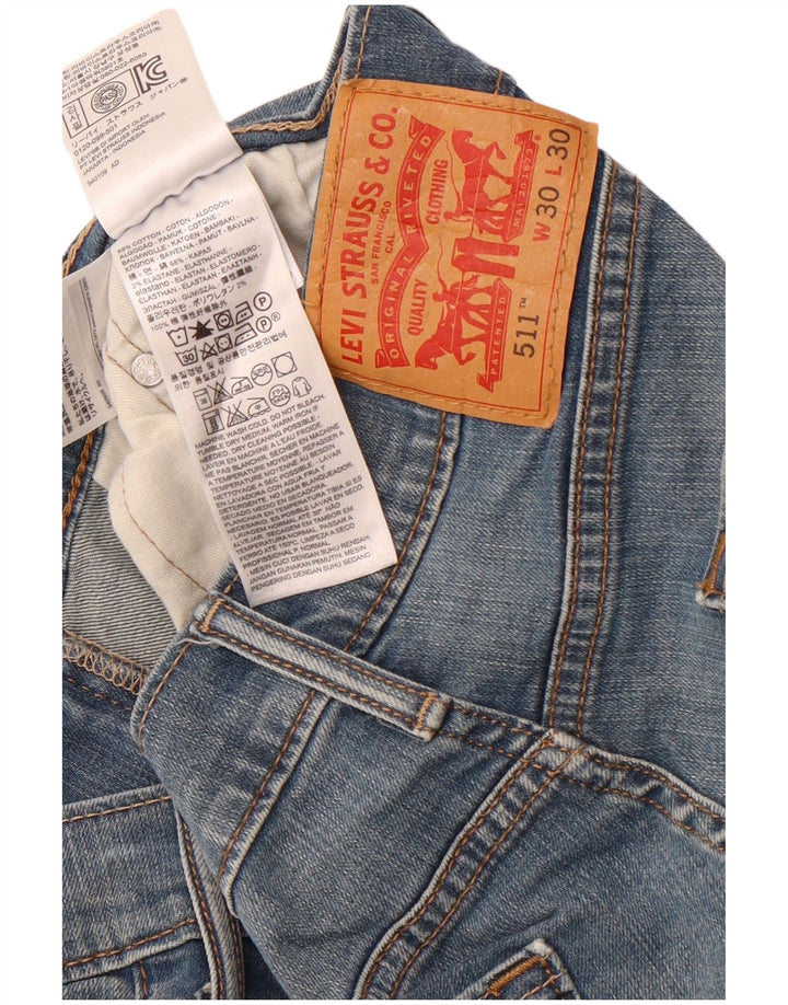 Levi's Herren 511 Slim Jeans W30 L30 Blaue Baumwolle