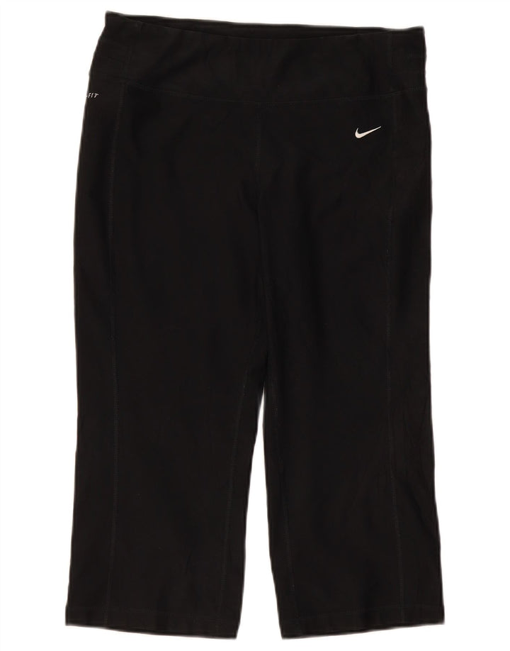 Nike Damen Capri-Leggings Medium W30 L19 Schwarz Polyester Sport