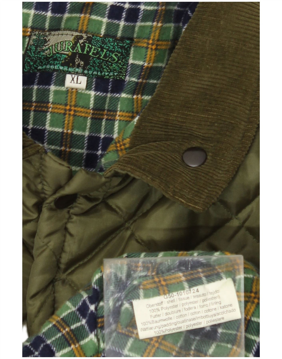 VINTAGE Herren Steppjacke UK 42 XL Khaki Polyester