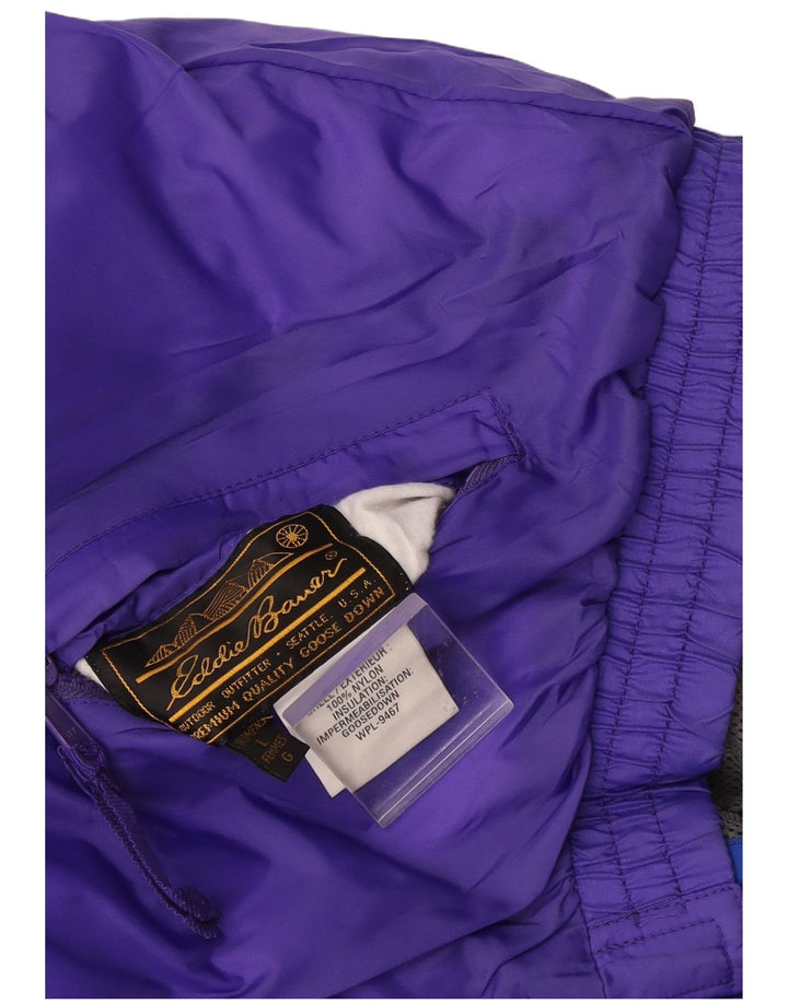 Eddie Bauer Damen Übergroße, wattierte Jacke mit Kapuze, UK 16, Größe L, Lila