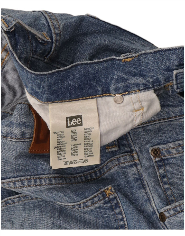 Lee Herren Daren Straight Jeans W34 L32 Blaue Baumwolle