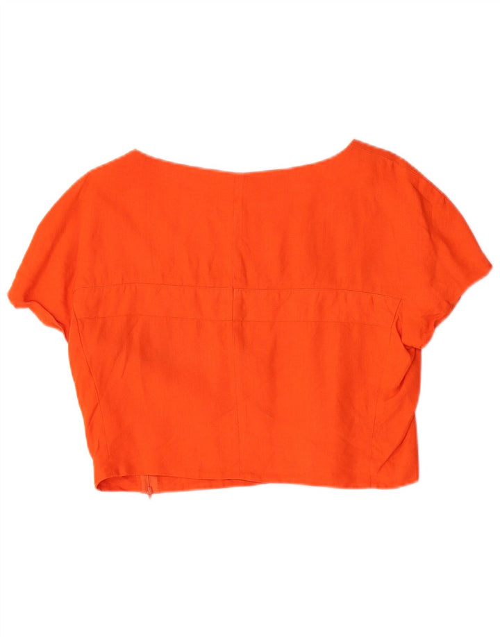 Genny Damen 2-teiliges Set, US 10, großes orangefarbenes Leinen