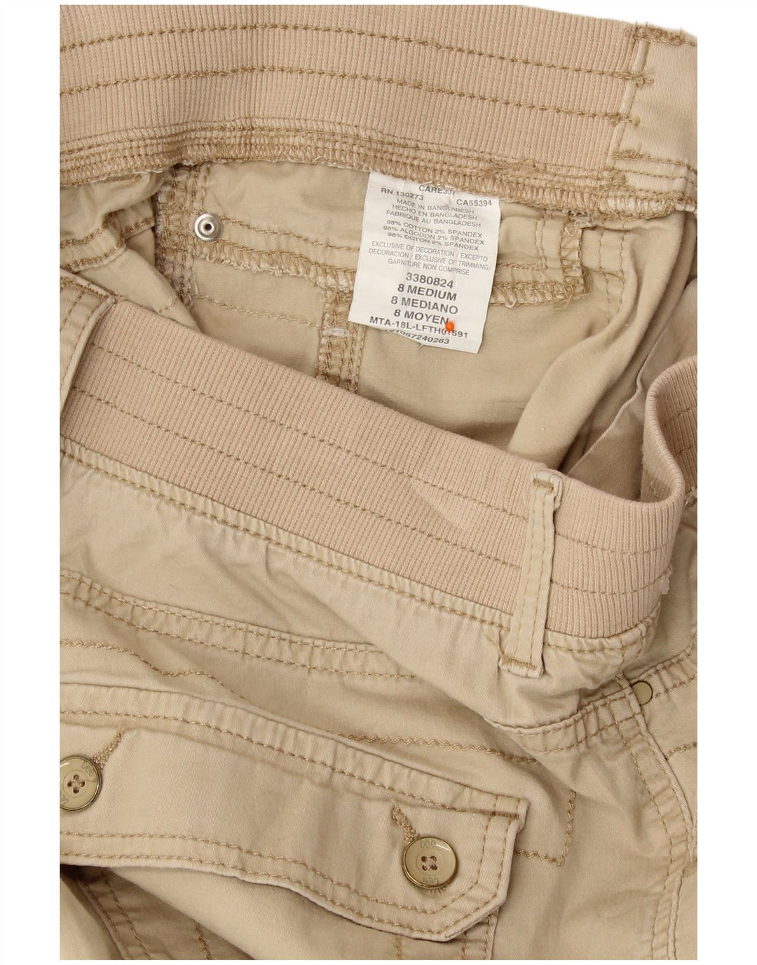 LEE Damen gerade Cargo-Capri-Hose, US 8, mittel, W30, L18, beige Baumwolle