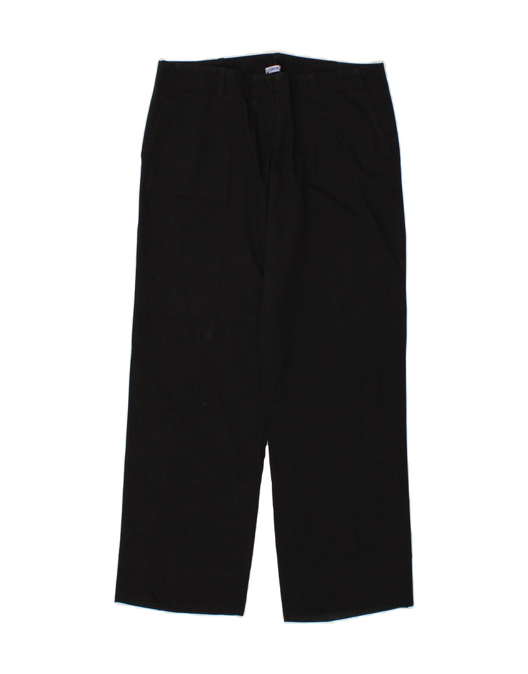 ONYX Womens Straight Chino Trousers IT 44 Medium W32 L30 Black Polyester Vintage Onyx and Second-Hand Onyx from Messina Hembry 