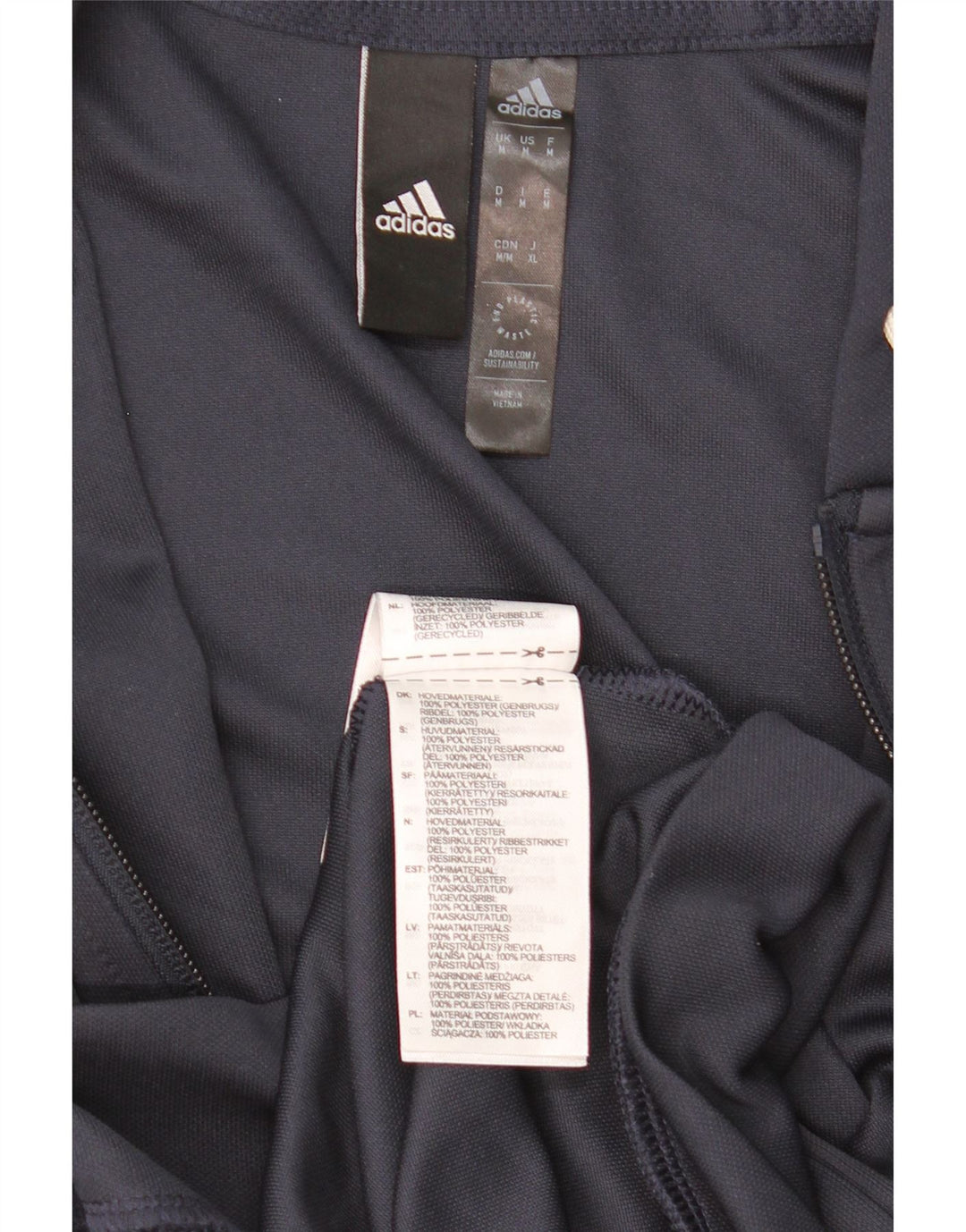 ADIDAS Herren Aeroready Zip Hoodie Pullover Medium Marineblau Polyester