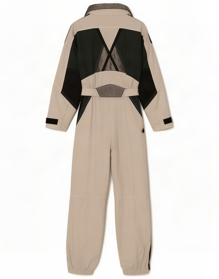 Colmar Womens Graphic Ski Jumpsuit IT 44 Medium White Colourblock