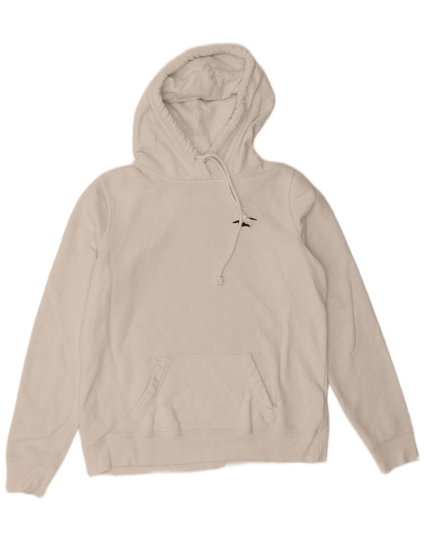 Hollister Womens Graphic Hoodie Pullover UK 14 Mittelweiße Baumwolle