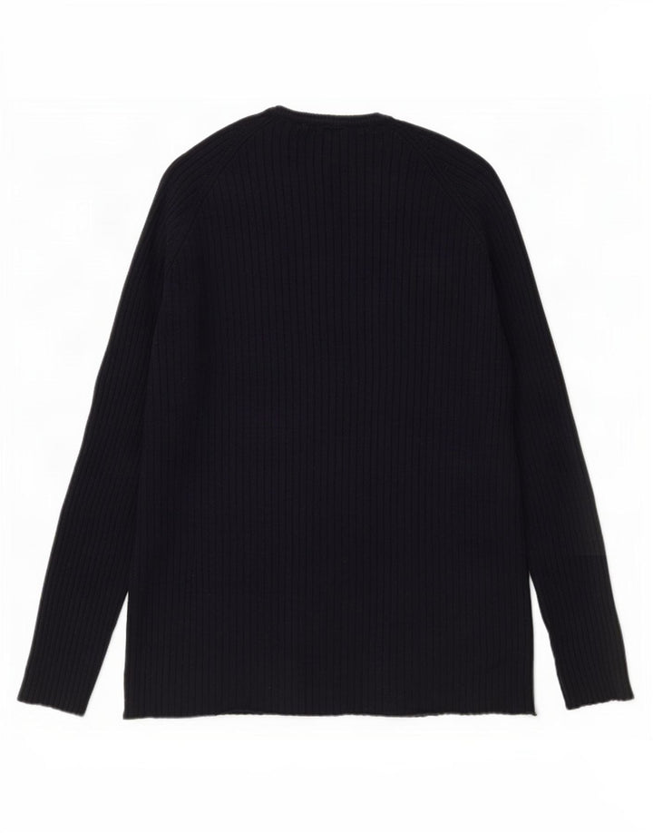 Zara Herren Top Langarm XL Schwarz Viskose