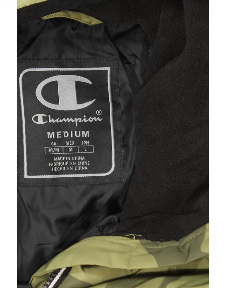 Champion Herren Kapuzenpullover, gepolsterte Jacke, UK 38, mittlere Khaki-Tarnung